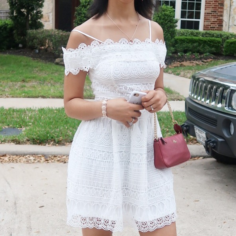White Laced Dress | Francesca’s